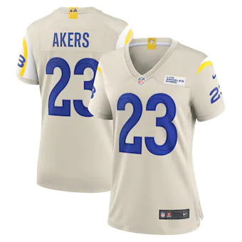 womens nike cam akers bone los angeles rams game jersey_pi4